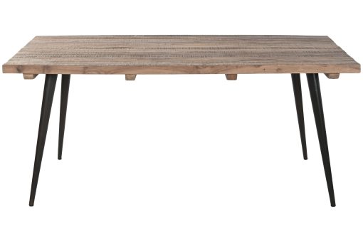 Mesa De Jantar Madeira Reciclada Ferro 180X90X76