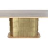 Mesa De Jantar Manga Bronze 210X110X76 Dourado