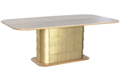 Mesa De Jantar Manga Bronze 210X110X76 Dourado - Image 3