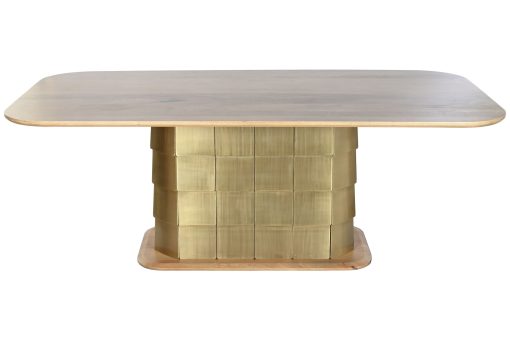 Mesa De Jantar Manga Bronze 210X110X76 Dourado