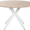 Mesa De Jantar Mdf Ferro 120X120X75 Castanho