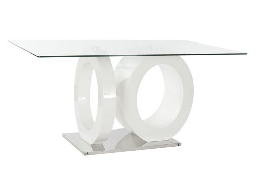 Mesa De Jantar Vidro Mdf 160X90X75 Branco - Image 2