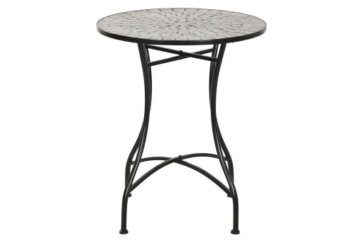 Mesa Metal Cer Mica 60X60X72 Mosaico Multicor