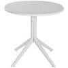 Mesa Metal Pp 80X80X75 Reciclado Cinzento