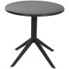 Mesa Metal Pp 80X80X75 Reciclado Preto