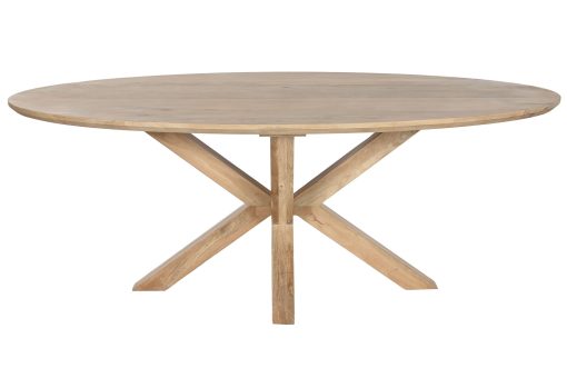 Mesa Ovalada Comedor Manga 200X100X77 Natural