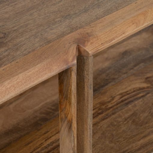 Mesa de Centro Castanho Madeira Mango Room 130 X 80 X 45 Cm - Image 7