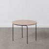 Mesa de Centro Natural-Preto Mdf-Metal 60 X 60 X 45 Cm