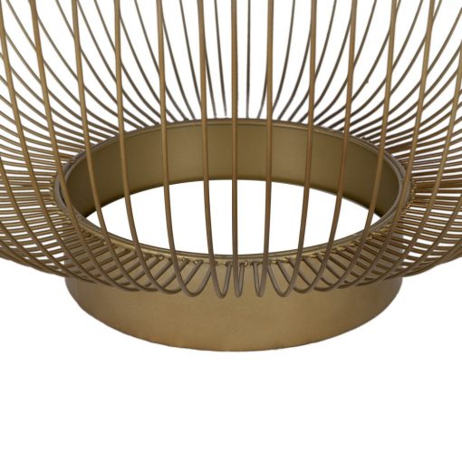 Mesa De Cafe Ouro Metal-Cristal 75 X 75 X 39,50 Cm - Image 3