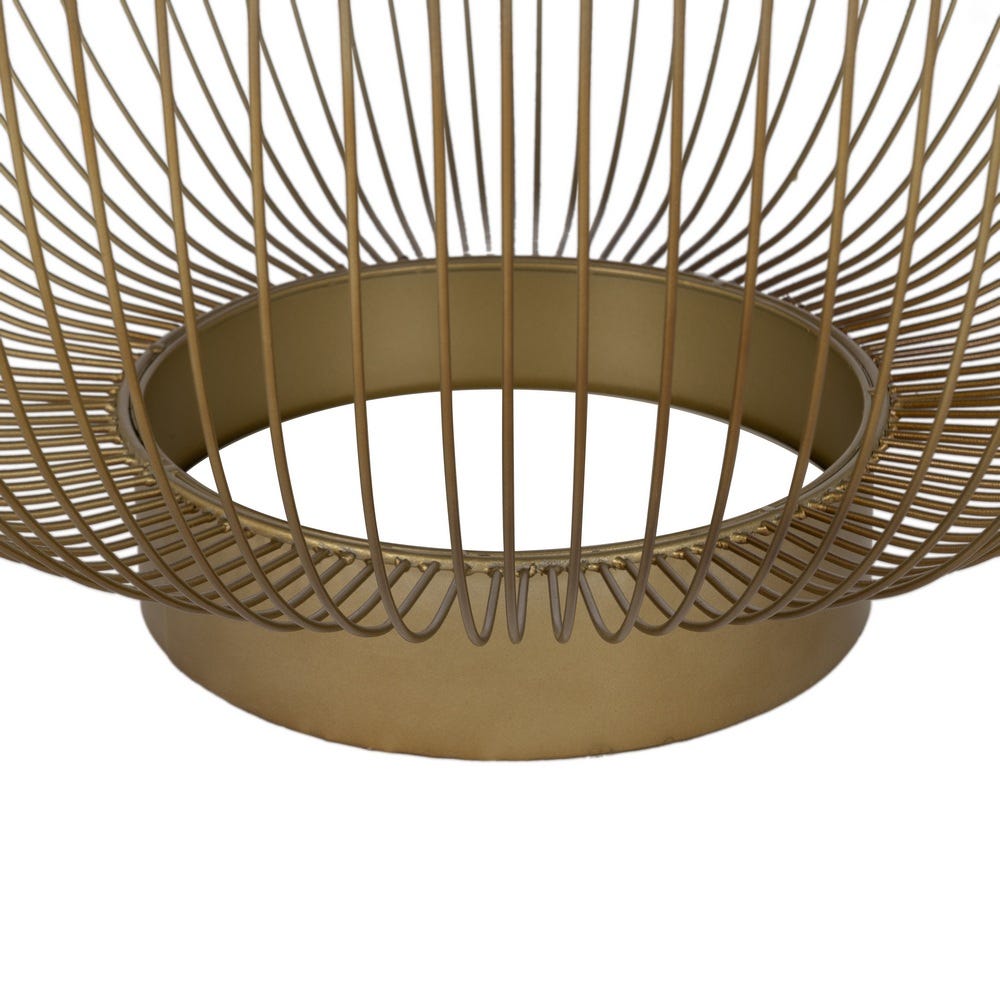 Mesa De Cafe Ouro Metal-Cristal 75 X 75 X 39,50 Cm - Image 3
