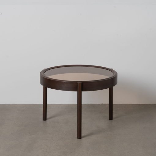 Mesinha Castanho Escuro Metal-Cristal 61,50 X 61,50 X 43 Cm - Image 6