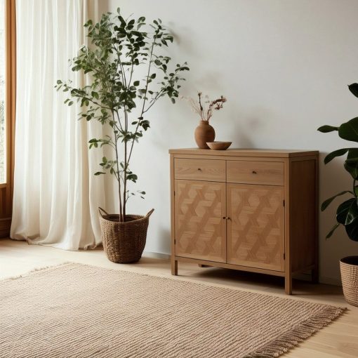 Movéis Para Hall Natural Mdf-Madeira 90 X 40 X 90 Cm