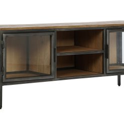 Móvel Tv Madeira Metal 137X40X55 Natural