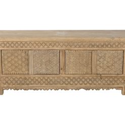 Móvel Tv Olmo Macizo 180X44X60 Entalhado