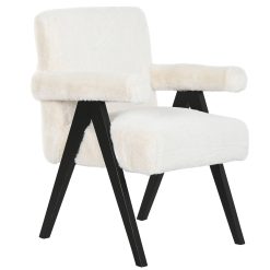 Poltrona Madeira 54X64X86 Cabelo Branco