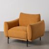 Poltrona Mostarda Tecido-Madeira Room 102 X 89 X 86 Cm