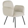 Poltrona Poliéster Metal 65X60X83 Bege (2 Unidades)