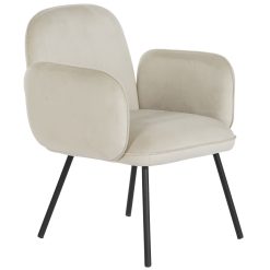 Poltrona Poliéster Metal 65X60X83 Bege (2 Unidades)