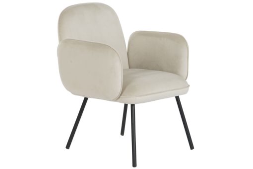 Poltrona Poliéster Metal 65X60X83 Bege (2 Unidades)