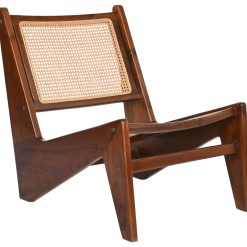 Poltrona Teca Rattan 60X77X71 Castanho Escuro