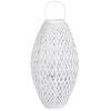 Porta-Vela Bambu Vidro 40X40X75 Entrançado Branco (2 Unidades)