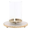 Porta-Vela M Rmore Vidro 25X25X27 Branco