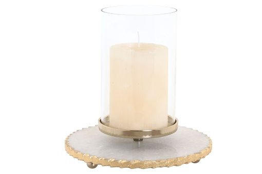 Porta-Vela M Rmore Vidro 25X25X27 Branco - Image 7