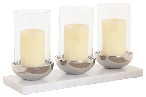 Porta-Vela M Rmore Vidro 40X12X22 Dourado - Image 7
