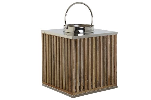 Porta-Vela Manga Vidro 31X31X35 Natural Castanho