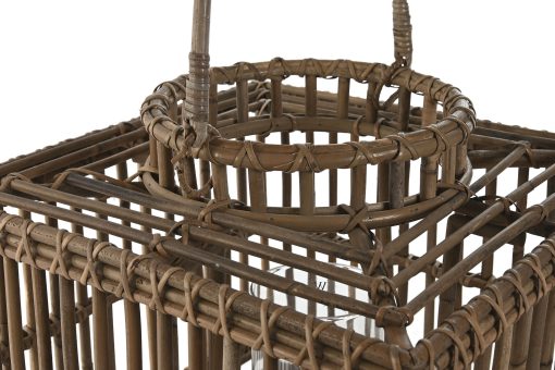 Porta-Vela Rattan Vidro 35X35X35 Natural - Image 3