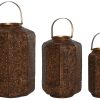 Porta-Vela Set 3 Metal 25X25X40 Envelhecido