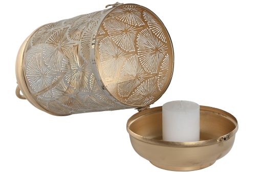 Porta-Vela Set 3 Metal 25X25X49 Dourado - Image 3