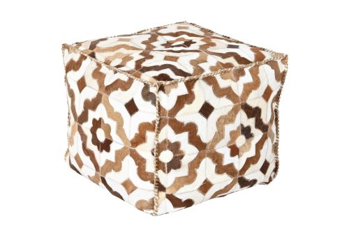 Pouf Pele Poliåster 45X45X40 Rombos Castanho - Image 2