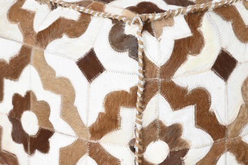 Pouf Pele Poliåster 45X45X40 Rombos Castanho - Image 3