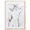 Quadro Abeto Mdf 110X5X157 Mulher Moldurado Branco