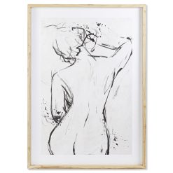 Quadro Abeto Mdf 110X5X157 Mulher Moldurado Branco