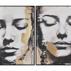 Quadro Ps Tecido Tela 100X4X120 Rapariga 2 Mod. (2 Unidades)