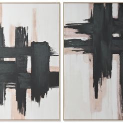 Quadro Ps Tecido Tela 100X4X140 Abstrato 2 Mod. (2 Unidades)