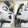 Quadro Ps Tecido Tela 100X4X140 Mulher 2 Mod. (2 Unidades)
