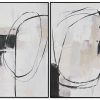 Quadro Tecido Tela Ps 100X4X140 Abstrato 2 Mod. (2 Unidades)