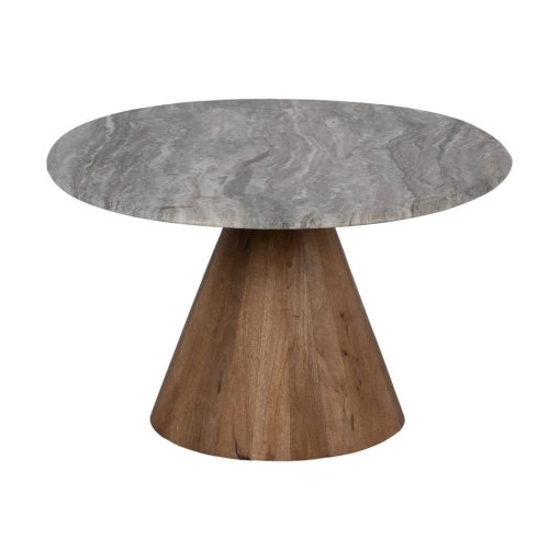 S/2 Mesa de Centro Madeira-Mármore Room 80 X 74 X 44 Cm - Image 4