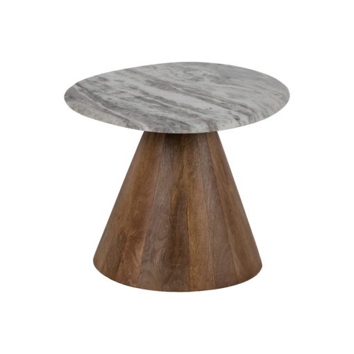 S/2 Mesa de Centro Madeira-Mármore Room 80 X 74 X 44 Cm - Image 5