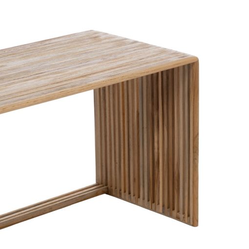S/2 Mesa de Centro Natural Madeira De Teca 85 X 35 X 41 Cm - Image 7