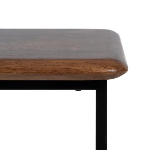 S/2 Mesinhas Castanho-Negro Madeira-Metal 60 X 40 X 60 Cm - Image 6
