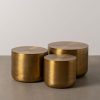 S/3 Mesa De Apoio Ouro - Velho Metal 58