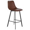 Tamborete Metal Pu 49X49X110 Castanho Escuro