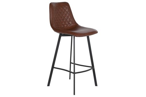 Tamborete Metal Pu 49X49X110 Castanho Escuro