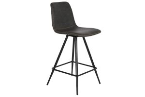 Tamborete Pu Metal 41X50X93 Cinzento Escuro (2 Unidades)