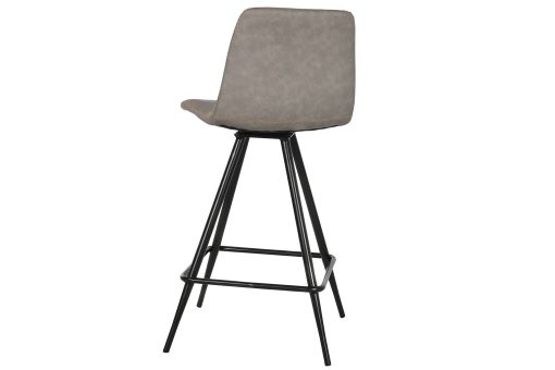 Tamborete Pu Metal 41X50X95 Cinzento Claro (2 Unidades) - Image 3