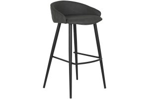 Tamborete Pu Metal 50X47X85 Cinzento Escuro (2 Unidades)